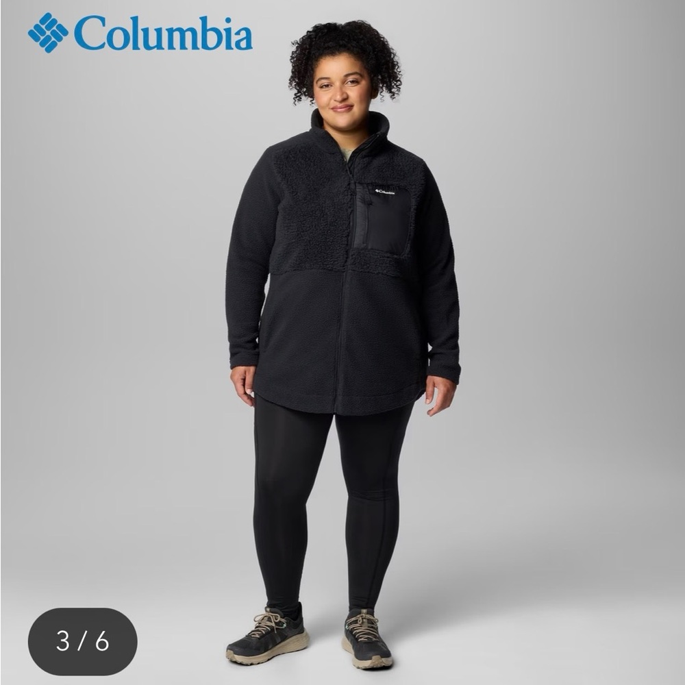 NWT Women's Columbia Lodge Sherpa FullZip Fleece Jacket Plus Size 3X - Picture 3 of 9